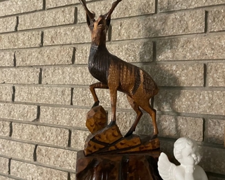 . . . and another wood-carved elk
