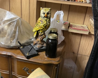 . . . vintage owl, books