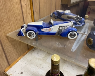 . . . vintage decanter with automotive theme