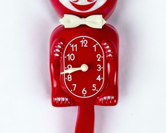 Vintage Red Kit Kat Klock Animated Cat Wall Clock In Original Box
