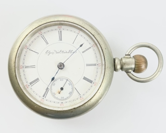 Antique Elgin National Watch Co. Silverode Mechanical Pocket Watch
