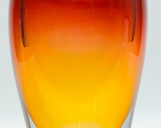 Kosta Boda Pink & Amber Goran Warff Vase 7041001

