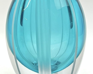 Evolution By Waterford Aqua Haze Art Glass Vase
