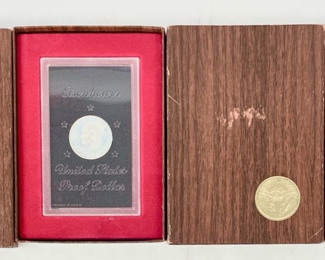 2 1972-S U.S. Eisenhower 40% Silver Dollar Proof Coins
