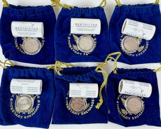 6 Virginia State Quarters World Reserve Monetary Exchange $5 Rolls
