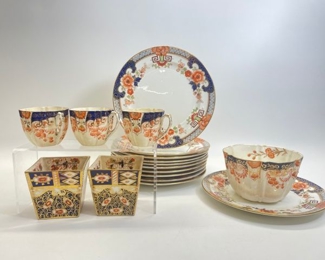 Davenport Staffordshire Longport English Porcelain Plates Bowls & cups
