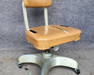 Vintage Machine Age MCM Adjustable Office Desk Chair
