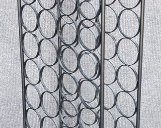 Vintage Metal Tall Wine Rack
