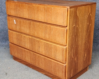 Komfurt Mid Century Danish Modern MCM Teak 4 Drawer Chest

