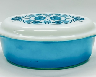 Vintage Pyrex Horizon Blue Casserole Dish

