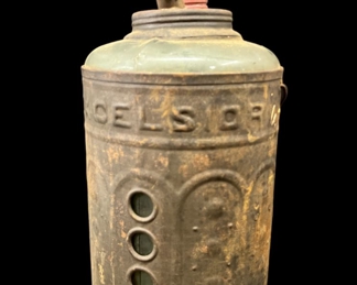 Antique Excelsior Glass & Metal Kerosene Can EMPTY
