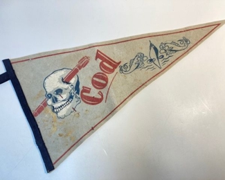 WWII US Navy Submarine USS Cod Pennant Flag
