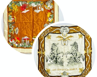 Hermes Style 100% Silk Scarfs
