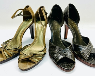 Lauren Ralph Lauren Peep Toe High Heel Pumps Size 7M In Good Preowned Condition
