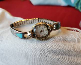 Turquoise/Sterling Silver Watch 