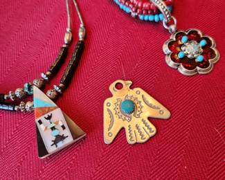 Turquoise and other precious stones...Southwestern pieces 