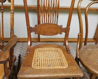 Press Back Chair w/ cane seat