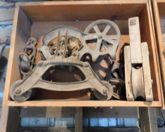 Louden Trolley and Wooden Single Pulley