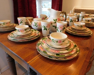 Franciscan "Desert Rose" Pattern China 8-Complete Place Settings, Large Pitcher, 8-Water Glasses