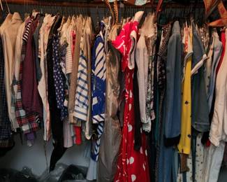 Men and Women's Clothes. My daughter Felicia, who is a Costume Designer for films...says there is lots of good Vintage! 