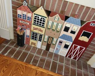 This piece covers the fireplace 