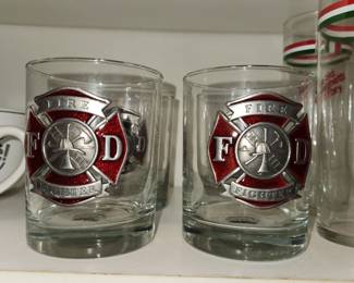 Fire Fighter Collectible Glasses 