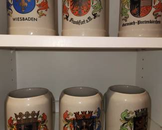 Vintage German Stoneware Beer Steins