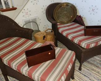 Rattan Lounges - Baskets - Brass Plate - Rag Rug  