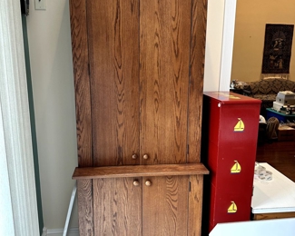 Storage; Hunt Cabinet Cherry 5 Section Cupboard  