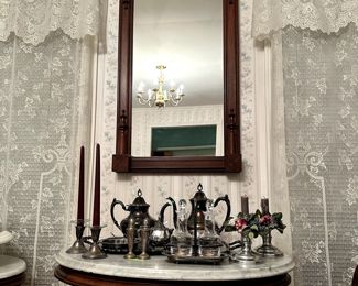 Mirror Antique Victorian Walnut 