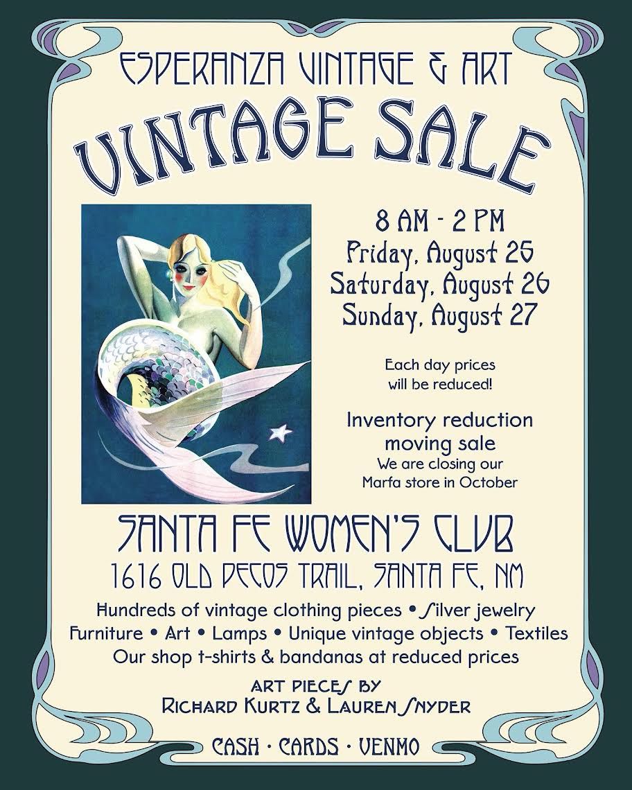 Esperanza Vintage & Art Estate Sale starts on 8/25/2023