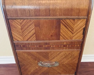 Antique Art Deco Waterfall Nightstand.