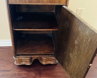 Antique Art Deco Waterfall Nightstand.