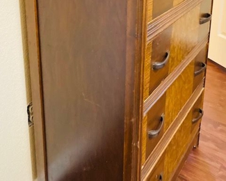 Antique Art Deco Waterfall Highboy Dresser/Chest.