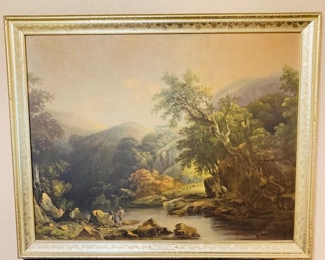 "Enchanted Valley" Thomas Walmsley Framed 21" x 17".