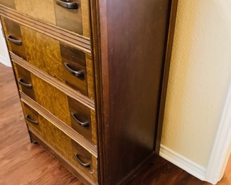 Antique Art Deco Waterfall Highboy Dresser/Chest.