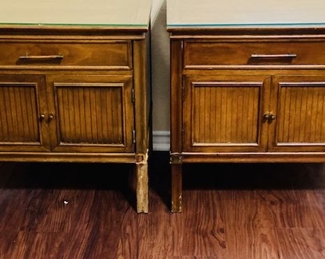 Bohemian Chic Wood Nightstands.