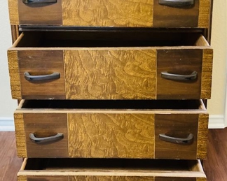 Antique Art Deco Waterfall Highboy Dresser/Chest.