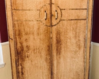 Vintage Art Deco Wardrobe Armoire.