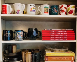 Large Selection of Mugs and Cook Books.