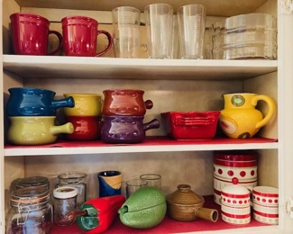 Selection of Dishware and Glasses.