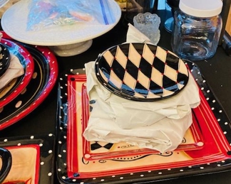 "Nostalgic Coffee" by Lori Certified International Desert/Salad Plates. 