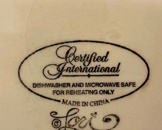 "Nostalgic Coffee" by Lori Certified International Desert/Salad Plates. 