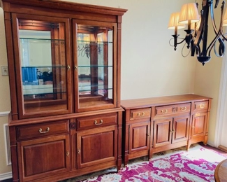Harden Furniture Curio/China Cabinet and Credenza/Buffet.