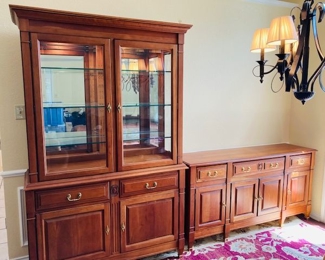 Harden Furniture Curio/China Cabinet and Credenza/Buffet.