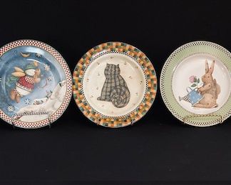 Sakura Debbie Mumm Plates. Each Plate Has a Separate Set.