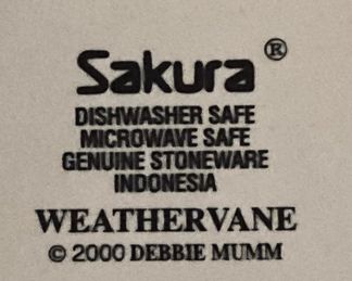 Sakura Debbie Mumm Plates. Each Plate Has a Separate Set.