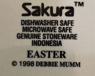 Sakura Debbie Mumm Plates. Each Plate Has a Separate Set.