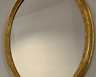 Oval Gold Framed Mirror
