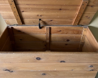 Vintage Knotty Pine Storage Trunk